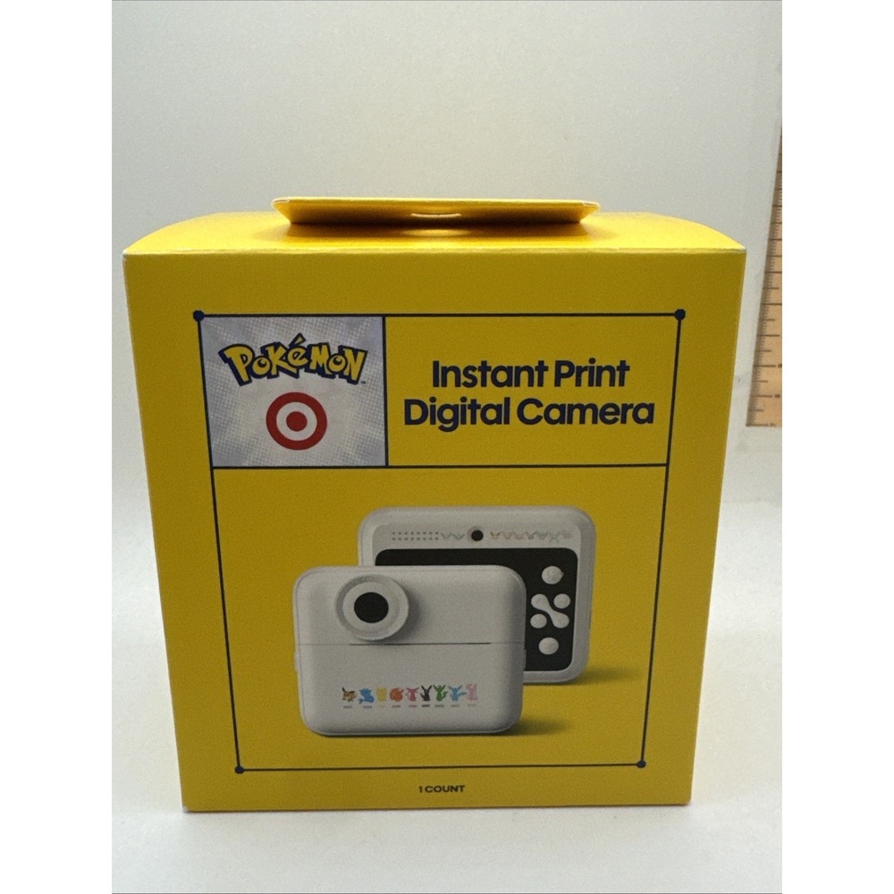 Pokemon Target Instant Print Digital Camera 48MP 1080p White NIB Ships Fast!